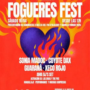 Cartel promocional del FOGUERES FEST 2026 en Alicante