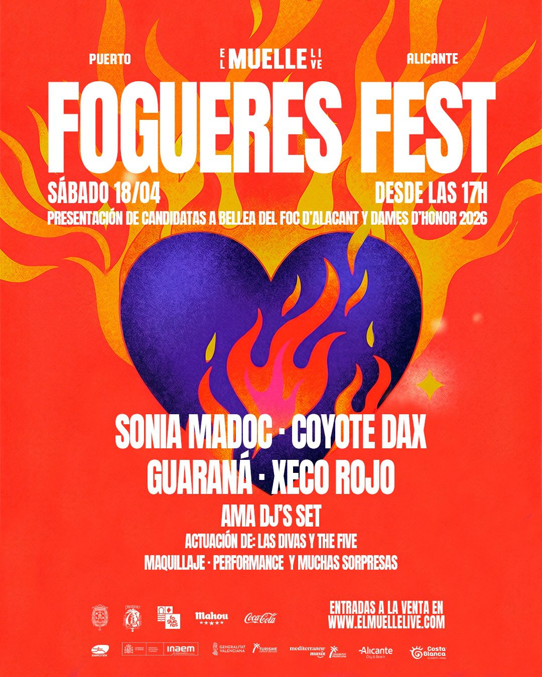Cartel promocional del FOGUERES FEST 2026 en Alicante
