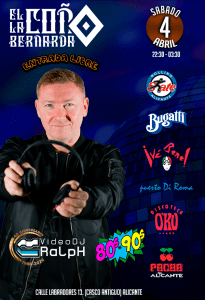 VideoDJ Ralph en El Coño La Bernarda - Fiesta 80s vs 90s en Pacha Alicante 4 abril 2026