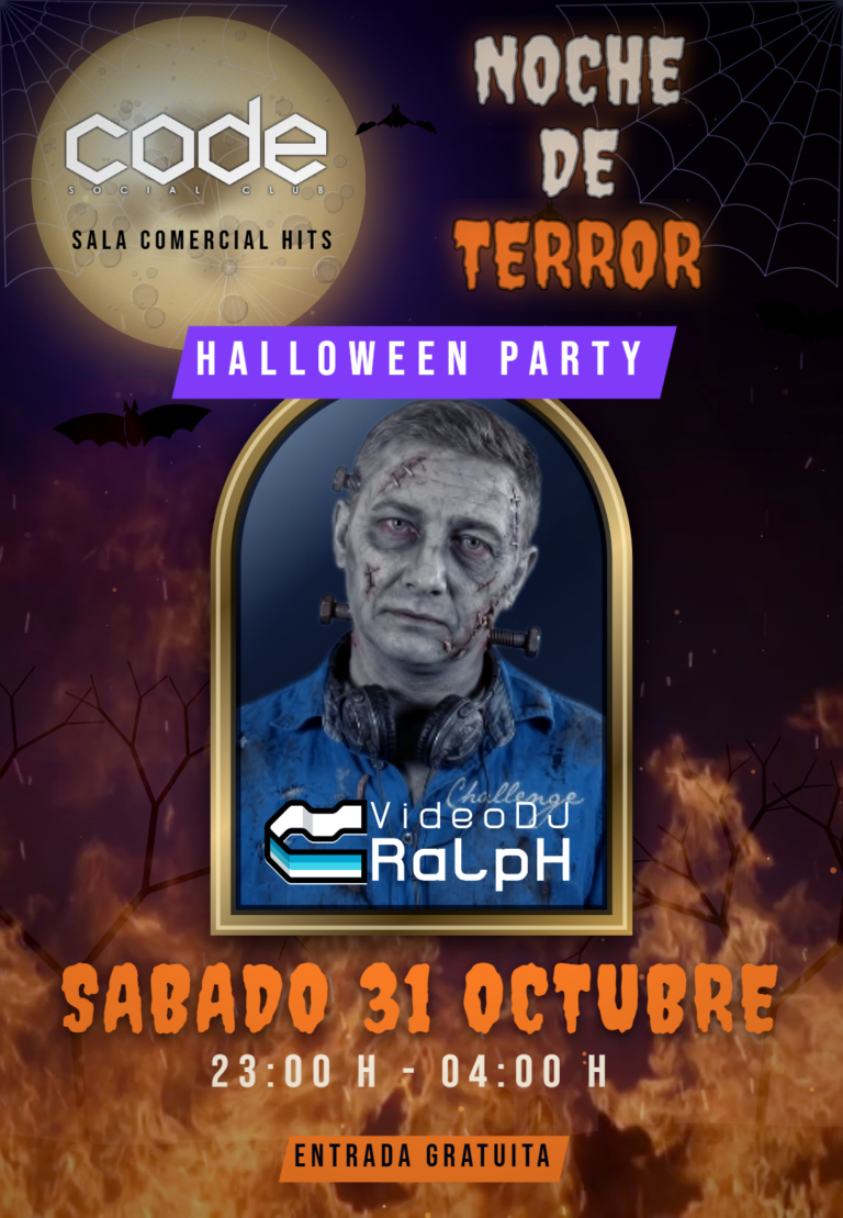 Fiesta de Halloween 2026 en CODE Alicante | Sala Hits Comerciales con VideoDJ RaLpH